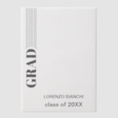 Minimalistischer grauer Abschluss Pergament Einladungen (Vorderseite)