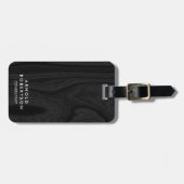 Minimalistischer grauer Holzfußboden Modernes, sti Gepäckanhänger (Vorderseite horizontal)