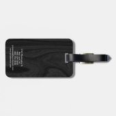 Minimalistischer grauer Holzfußboden Modernes, sti Gepäckanhänger (Rückseite horizontal)