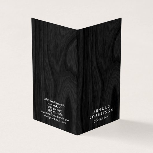 Minimalistischer grauer Holzfußboden Modernes, sti Visitenkarten (Vorderseite)