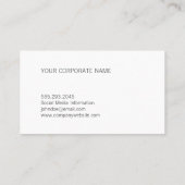 Minimalistischer grauer Krümmungstext Visitenkarte (Rückseite)