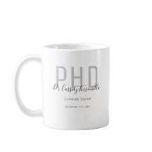 Minimalistischer grauer PhD-Abschluss