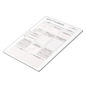 Minimalistischer grauer Tagesplaner - Anpassbarer  Notizblock (angewinkelt)