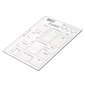 Minimalistischer grauer Tagesplaner - Anpassbarer Notizblock (angewinkelt)
