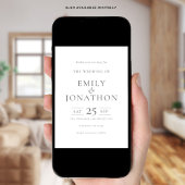 Minimalistischer grauer Text beim Hochfahren der D Save The Date