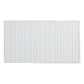 Minimalistischer Grauweißer Vertikalpinstreifen Kissenbezug (Rückseite)