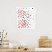 Minimalistischer Great Dane Poster (Küche)