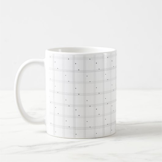 Minimalistischer Grid-Muster-Kaffeebecher Kaffeetasse (Links)