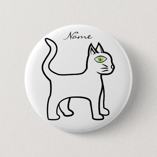 Minimalistischer Grünauge Button (Vorderseite)