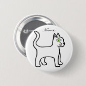 Minimalistischer Grünauge Button (Vorne & Hinten)