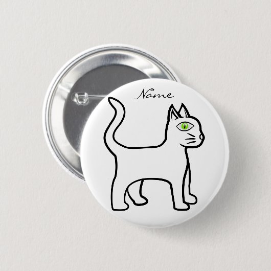 Minimalistischer Grünauge Button (Vorne & Hinten)