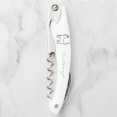 Minimalistischer Grünauge Kellnermesser (Vorderseite)