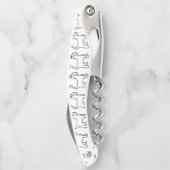 Minimalistischer Grünauge Kellnermesser (Rückseite)