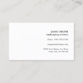 Minimalistischer Grünbaum Landschaften Visitenkarte (Rückseite)