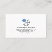 Minimalistischer Gründer von Blue Strip Lines Visitenkarte (Rückseite)