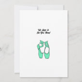 Minimalistischer grüner Balletttanz - Einladung (Rückseite)