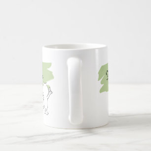 Minimalistischer Grüner Brush Individuelle Name Kaffeetasse