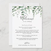 Minimalistischer Grüner Eukalyptus-Hochzeitbrief (Vorderseite)