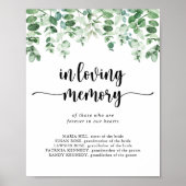 Minimalistischer grüner Eukalyptus im Zeichen des Poster (Vorne)