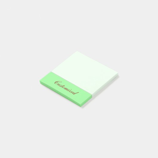 Minimalistischer grüner Hintergrund + Post-it Klebezettel (angewinkelt)