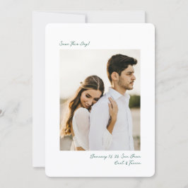 Minimalistischer grüner Insta-Foto-Film einfache H Save The Date