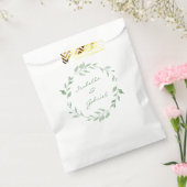 Minimalistischer grüner Kranz Personalisiert Geschenktütchen (Versiegelt)