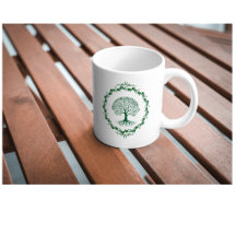 Minimalistischer Grüner Lebensbaum-Becher