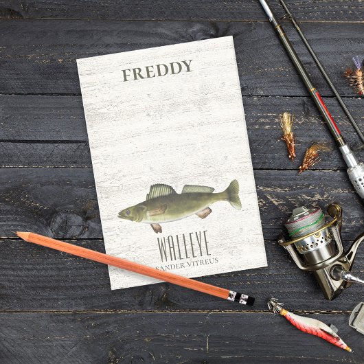 Minimalistischer grüner moderner Walleye Custom Post-it Klebezettel