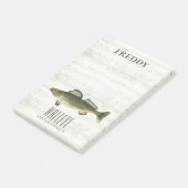 Minimalistischer grüner moderner Walleye Custom Post-it Klebezettel (angewinkelt)
