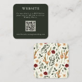 Minimalistischer grüner QR-Code Website-Umschließu Begleitkarte (Vorne/Hinten)