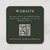 Minimalistischer grüner QR-Code Website-Umschließu Begleitkarte (Vorderseite)