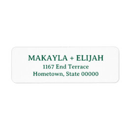 Minimalistischer grüner Serienname und Rücksendead