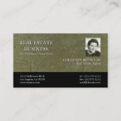 Minimalistischer grüner Stuck Custom Logo QR Code Visitenkarte (Vorderseite)