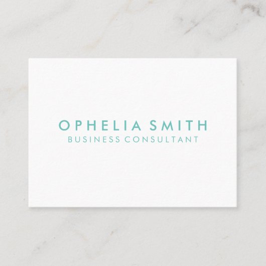 Minimalistischer grüner Text Visitenkarte (Vorderseite)