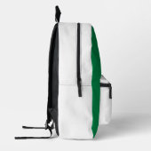 Minimalistischer grüner und weißer Rucksack mit in (Links)