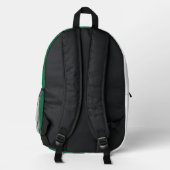 Minimalistischer grüner und weißer Rucksack mit in (Rückseite)