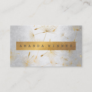 Minimalistischer grungy Gold Dandelion Confetti Si Visitenkarte
