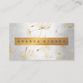 Minimalistischer grungy Gold Dandelion Confetti Si Visitenkarte
