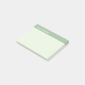 Minimalistischer Grünkleber Post-it Klebezettel (angewinkelt)