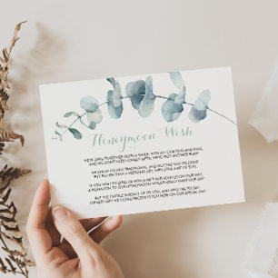 Minimalistischer Grünweißer Hochzeitswunsch   Begleitkarte