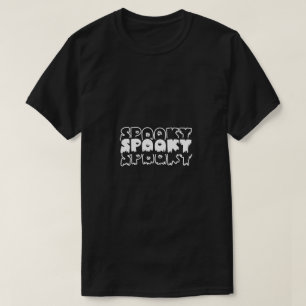 Minimalistischer Grusel – Halloween-Typografie-Kun T-Shirt