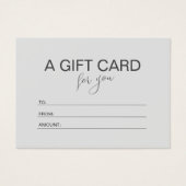 Minimalistischer Gutscheinbetrag in Rosa (Vorderseite)