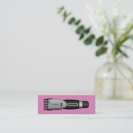Minimalistischer Haarschneider | Barber | Hair Sty Mini Visitenkarte (Stehend Vorderseite)