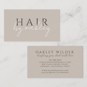 Minimalistischer Haarstylist Griege Visitenkarte
