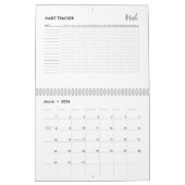 Minimalistischer Habit-Tracker-Kalender Kalender (Mär 2026)