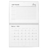 Minimalistischer Habit-Tracker-Kalender Kalender (Feb 2026)