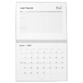 Minimalistischer Habit-Tracker-Kalender Kalender (Mär 2027)