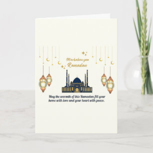 Minimalistischer Halbmond Ramadan-Segen Karte