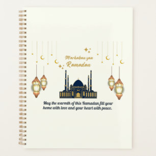Minimalistischer Halbmond Ramadan-Segen Planer