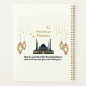 Minimalistischer Halbmond Ramadan-Segen Planer (Rückseite)